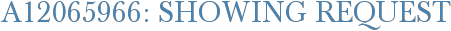 A12065966: Showing Request