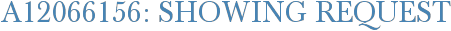 A12066156: Showing Request