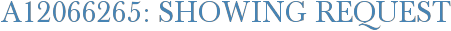 A12066265: Showing Request