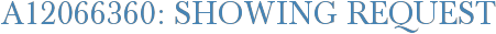 A12066360: Showing Request