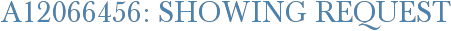 A12066456: Showing Request