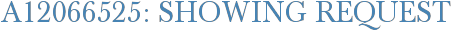 A12066525: Showing Request