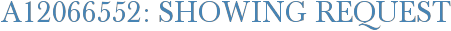A12066552: Showing Request