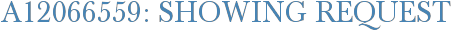 A12066559: Showing Request