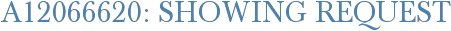 A12066620: Showing Request