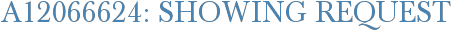A12066624: Showing Request