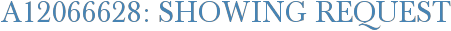 A12066628: Showing Request