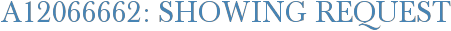 A12066662: Showing Request