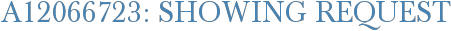 A12066723: Showing Request