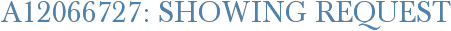 A12066727: Showing Request