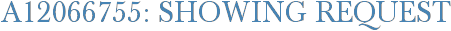 A12066755: Showing Request