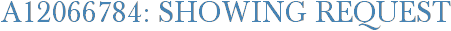 A12066784: Showing Request