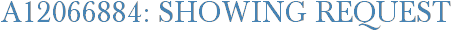 A12066884: Showing Request