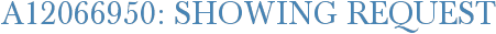 A12066950: Showing Request