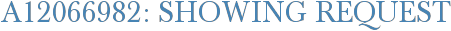 A12066982: Showing Request