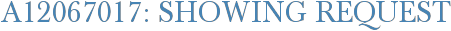 A12067017: Showing Request