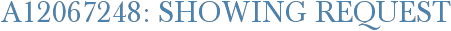 A12067248: Showing Request