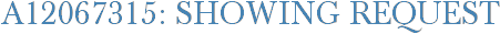 A12067315: Showing Request