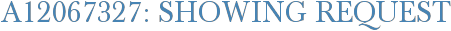 A12067327: Showing Request
