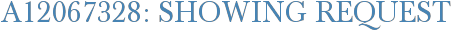 A12067328: Showing Request