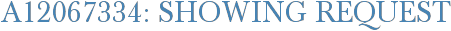 A12067334: Showing Request