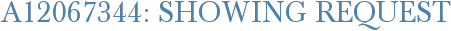 A12067344: Showing Request