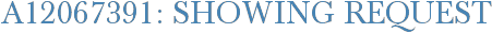 A12067391: Showing Request