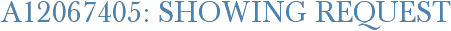 A12067405: Showing Request