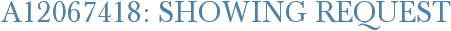 A12067418: Showing Request