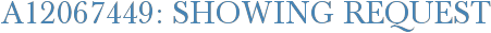 A12067449: Showing Request