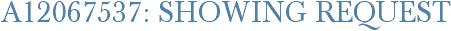 A12067537: Showing Request