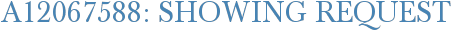 A12067588: Showing Request