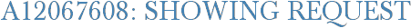 A12067608: Showing Request