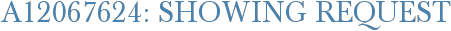 A12067624: Showing Request