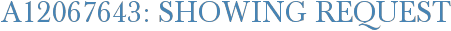 A12067643: Showing Request