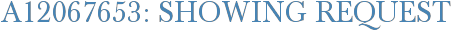 A12067653: Showing Request