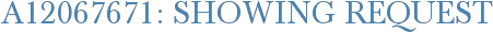 A12067671: Showing Request
