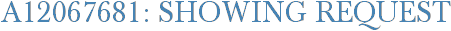 A12067681: Showing Request