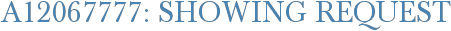 A12067777: Showing Request