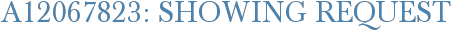 A12067823: Showing Request