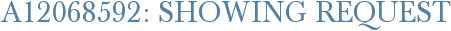 A12068592: Showing Request