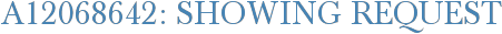 A12068642: Showing Request