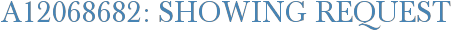A12068682: Showing Request