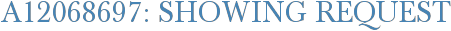 A12068697: Showing Request