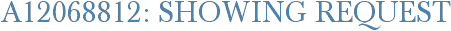 A12068812: Showing Request
