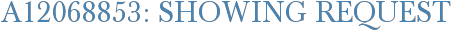 A12068853: Showing Request
