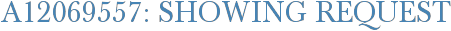 A12069557: Showing Request