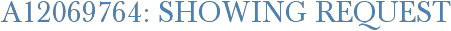 A12069764: Showing Request