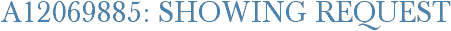 A12069885: Showing Request