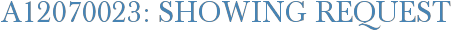 A12070023: Showing Request